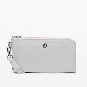 Lululemon Now and Always Pouch Wristlet Silver